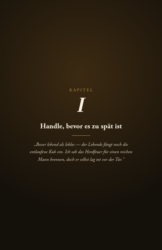 Odins Gesetz Band II – Kapitelseite aus dem E-Book