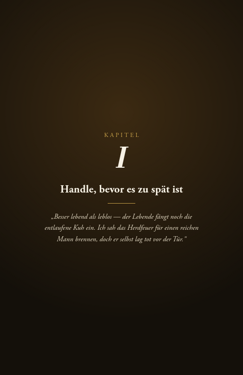 Odins Gesetz Band II – Kapitelseite aus dem E-Book