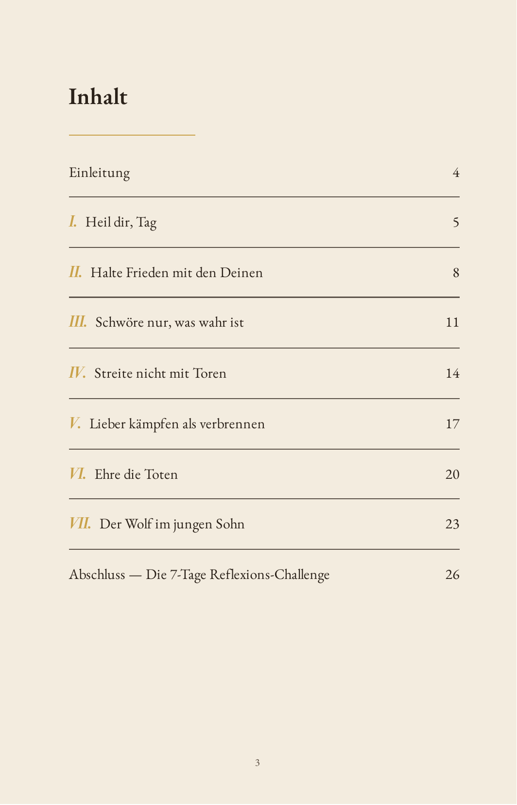 Inhaltsverzeichnis Odins Gesetz VII